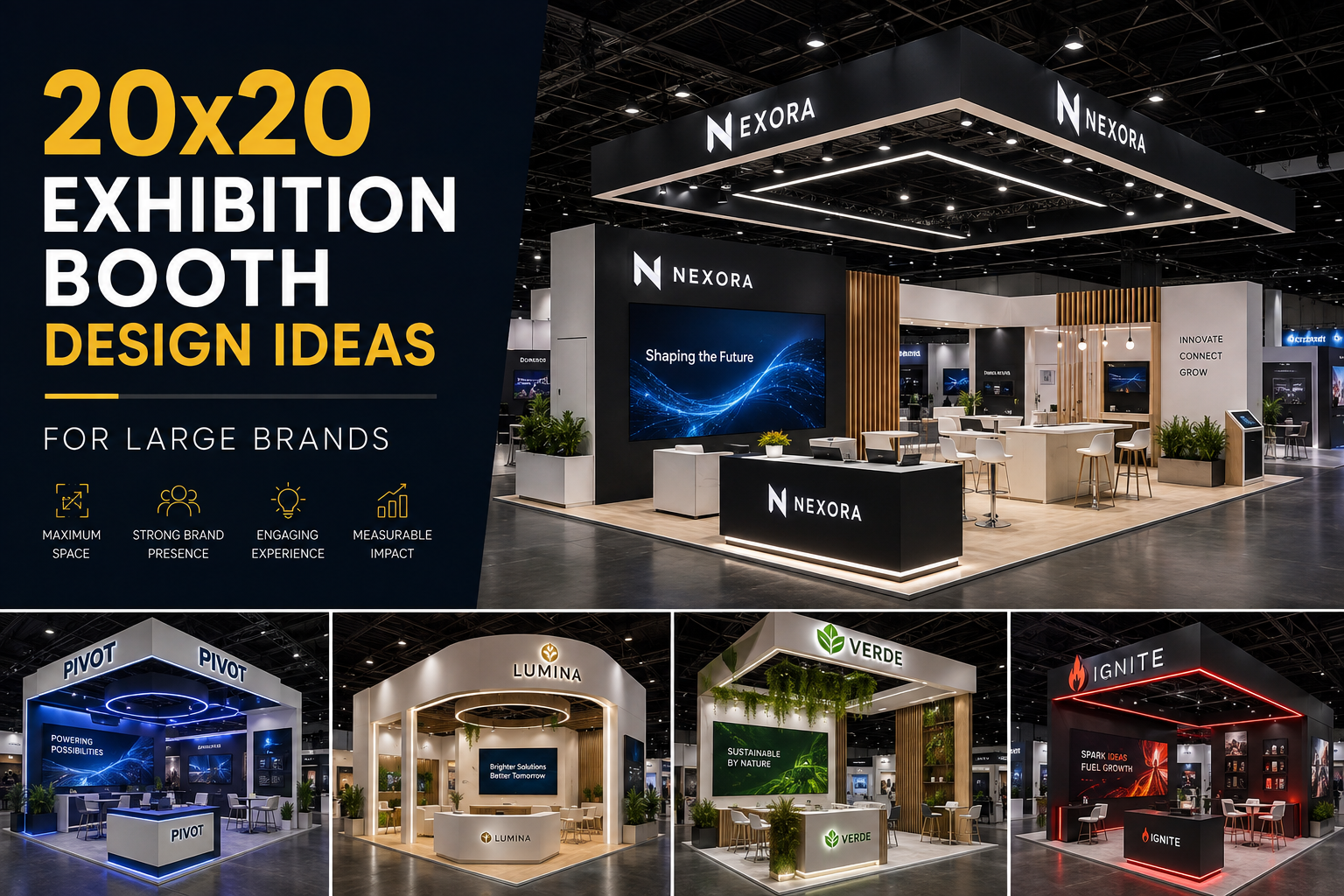 20x20 Exhibition Booth Design Ideas for Large Brands